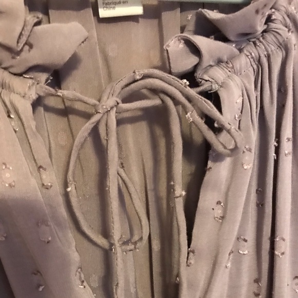 Lavender Ruffle-Neck Blouse - Picture 2 of 4